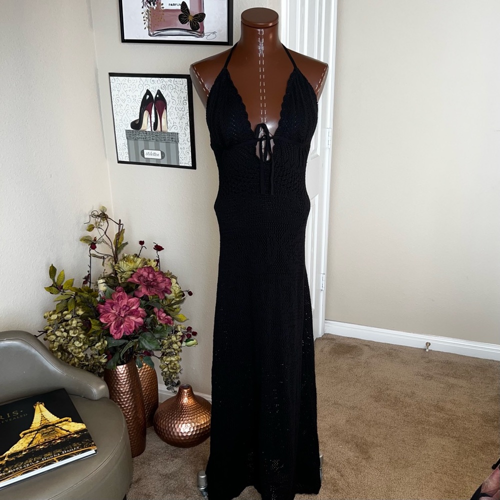 Guess Elegant Black Halter Dress